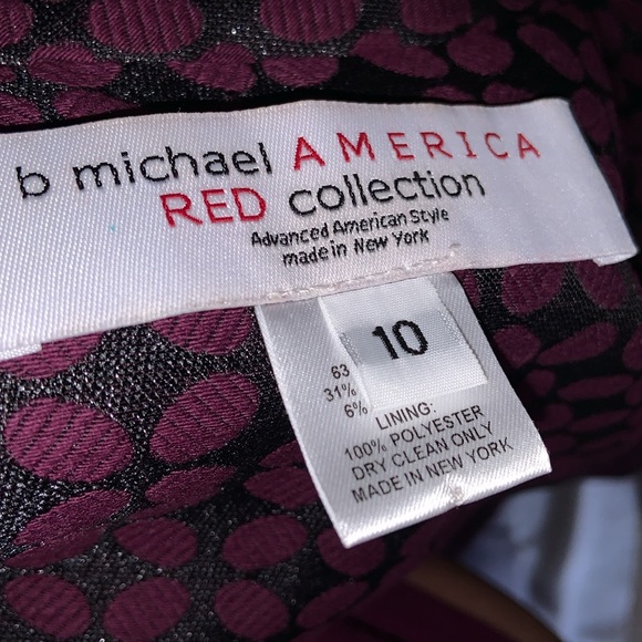 B Michael America size 10 couture shift dress & swing jacket plum purple & black - Picture 10 of 16